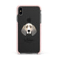 Trailhound Personalised Apple iPhone Xs Max Impact Case Pink Edge on Black Phone