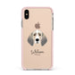 Trailhound Personalised Apple iPhone Xs Max Impact Case Pink Edge on Gold Phone