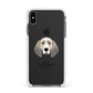 Trailhound Personalised Apple iPhone Xs Max Impact Case White Edge on Black Phone