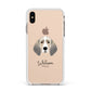Trailhound Personalised Apple iPhone Xs Max Impact Case White Edge on Gold Phone