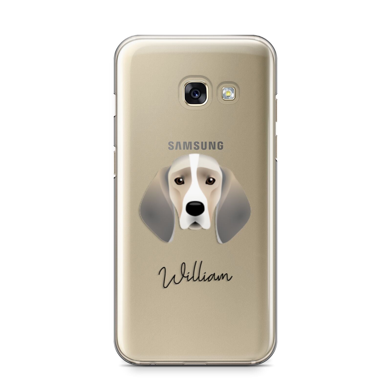 Trailhound Personalised Samsung Galaxy A3 2017 Case on gold phone