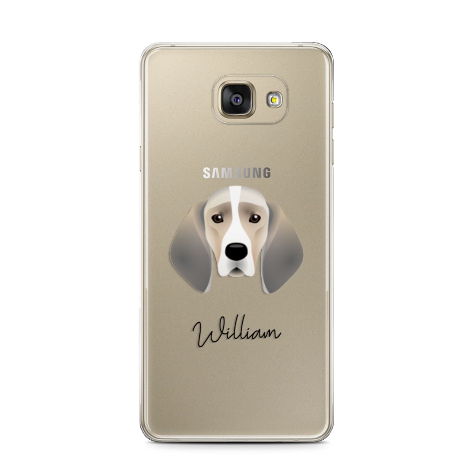 Trailhound Personalised Samsung Galaxy A7 2016 Case on gold phone