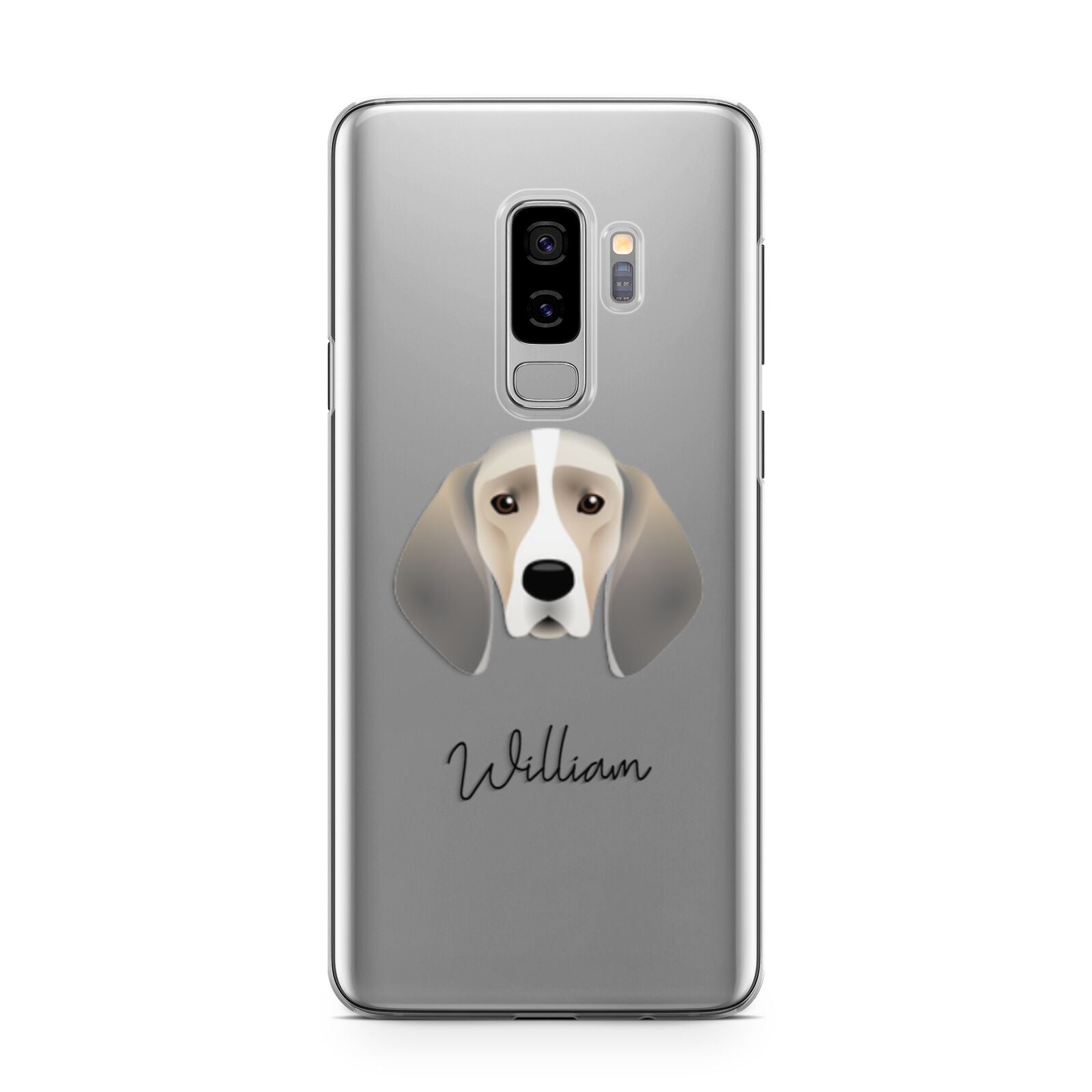 Trailhound Personalised Samsung Galaxy S9 Plus Case on Silver phone