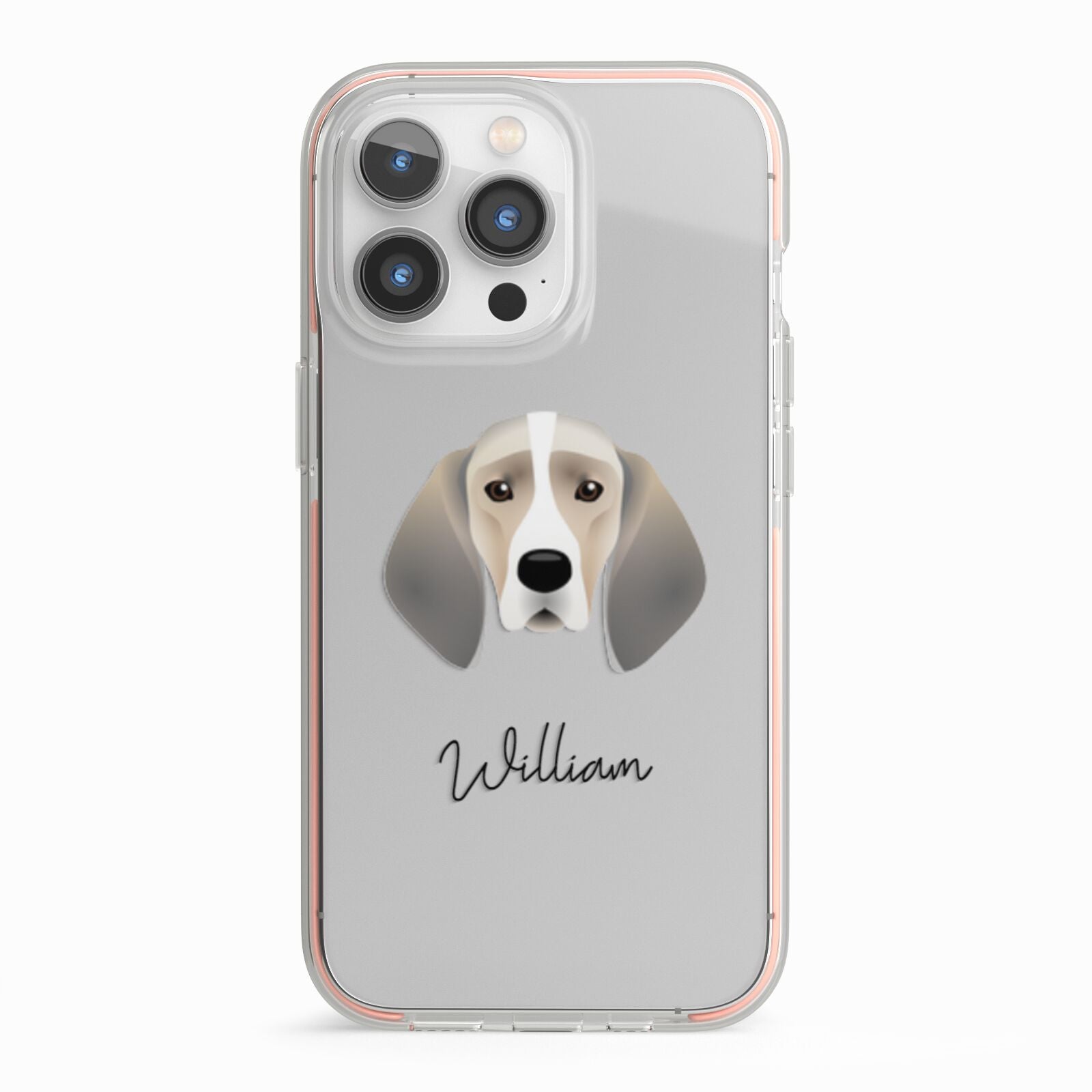Trailhound Personalised iPhone 13 Pro TPU Impact Case with Pink Edges