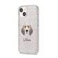 Trailhound Personalised iPhone 14 Glitter Tough Case Starlight Angled Image