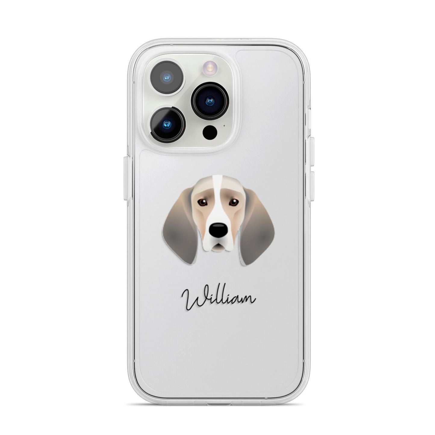 Trailhound Personalised iPhone 14 Pro Clear Tough Case Silver