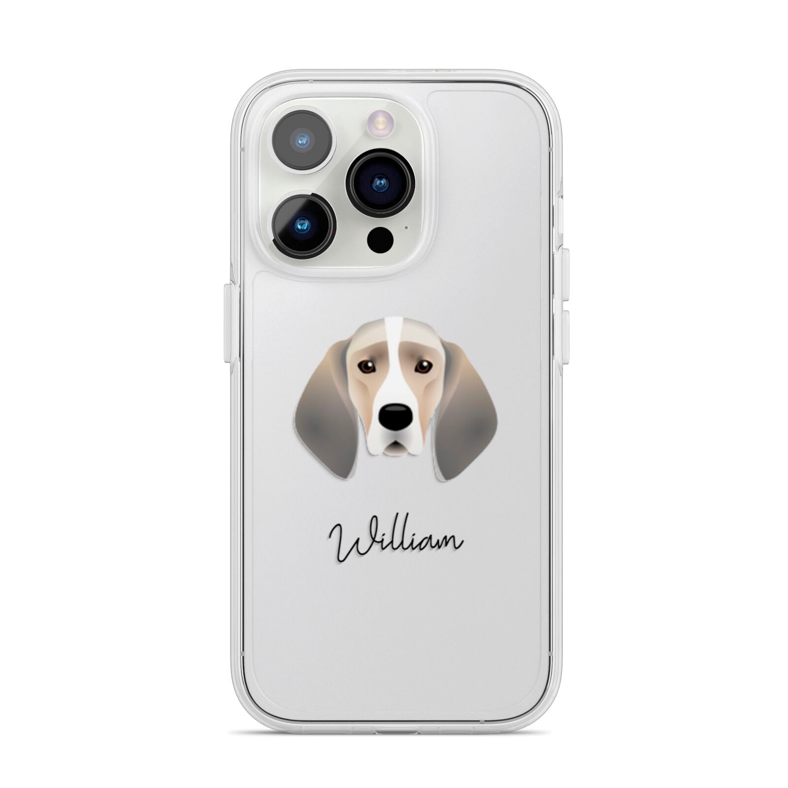 Trailhound Personalised iPhone 14 Pro Clear Tough Case Silver