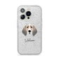Trailhound Personalised iPhone 14 Pro Glitter Tough Case Silver