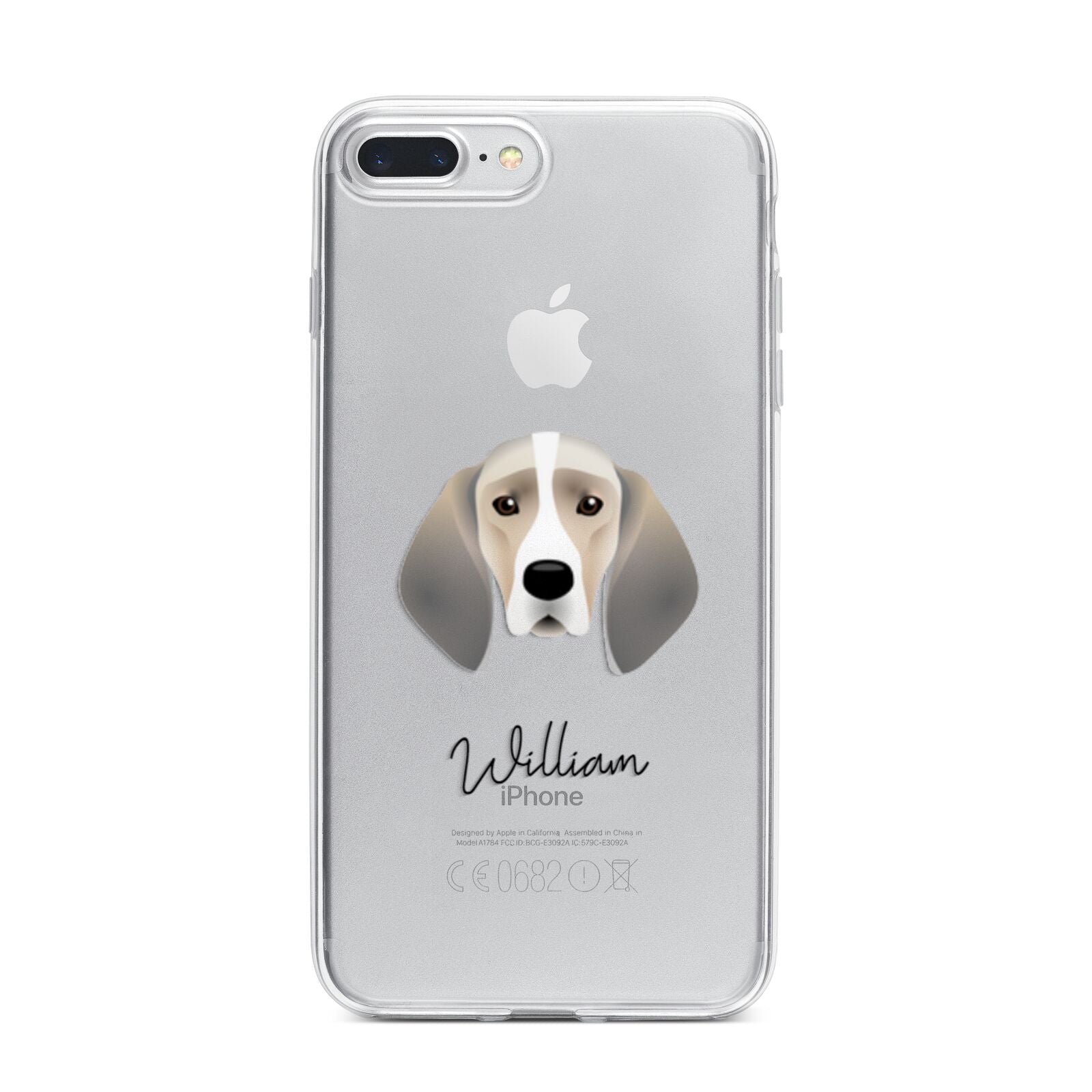 Trailhound Personalised iPhone 7 Plus Bumper Case on Silver iPhone
