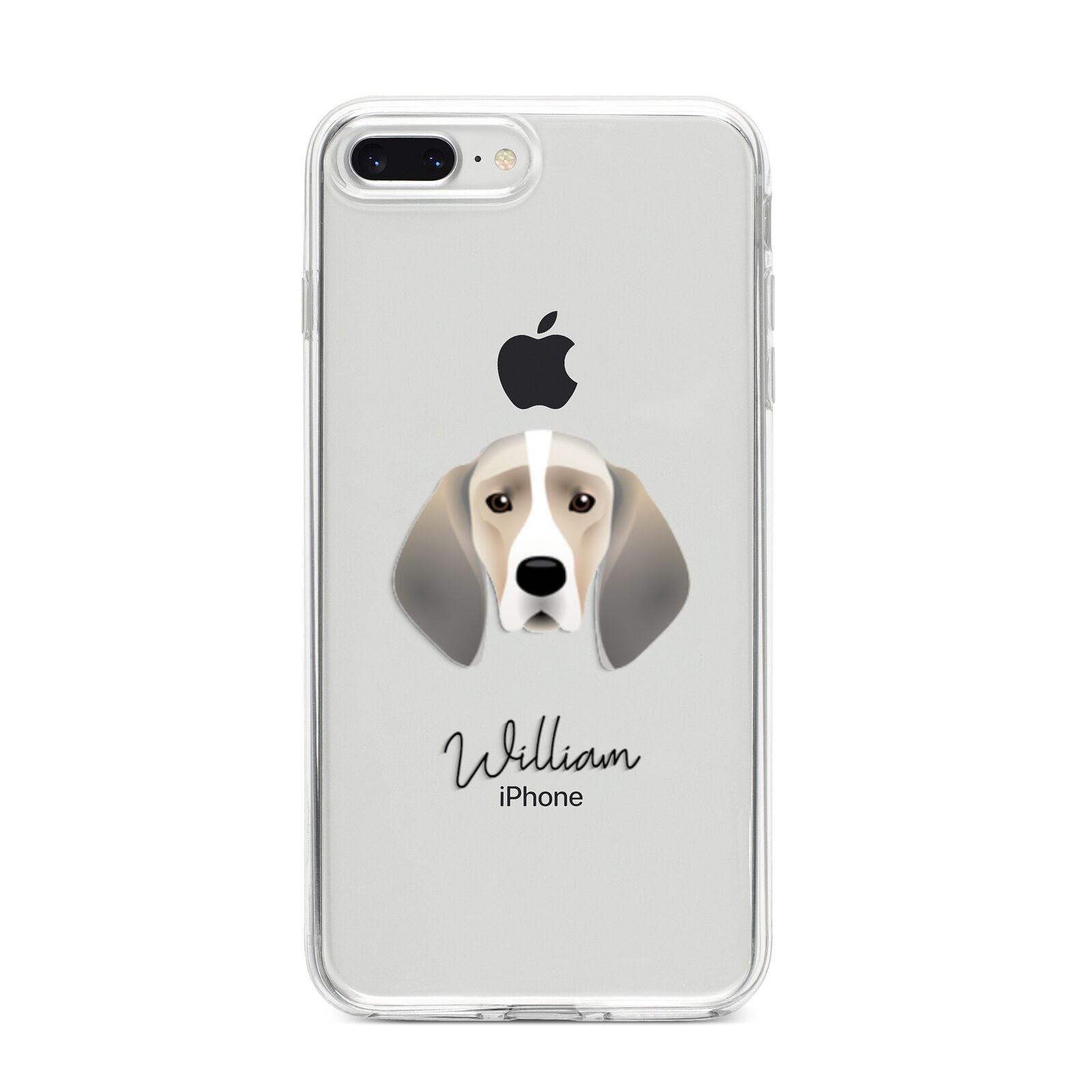 Trailhound Personalised iPhone 8 Plus Bumper Case on Silver iPhone