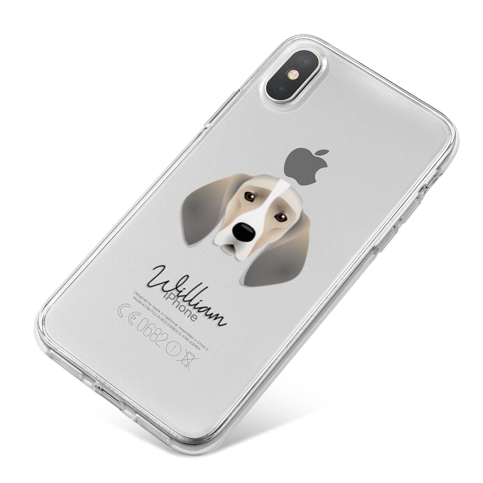 Trailhound Personalised iPhone X Bumper Case on Silver iPhone