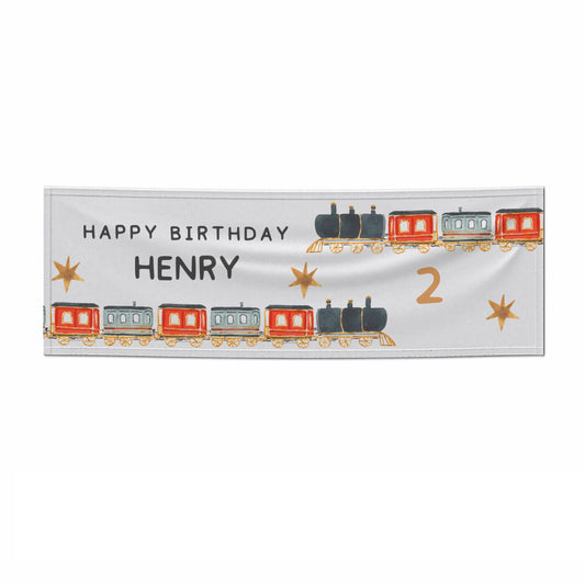 Train Personalised Happy Birthday 6x2 Paper Banner