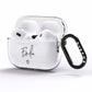 Transparent Black Handwritten Name AirPods Pro Clear Case Side Image