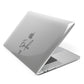Transparent Black Handwritten Name Apple MacBook Case Side View