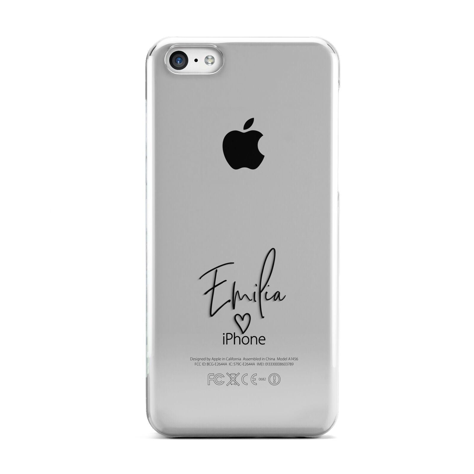 Transparent Black Handwritten Name Apple iPhone 5c Case