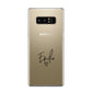 Transparent Black Handwritten Name Samsung Galaxy Note 8 Case
