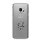 Transparent Black Handwritten Name Samsung Galaxy S9 Case