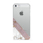 Transparent Pink and White Marble Apple iPhone 5 Case