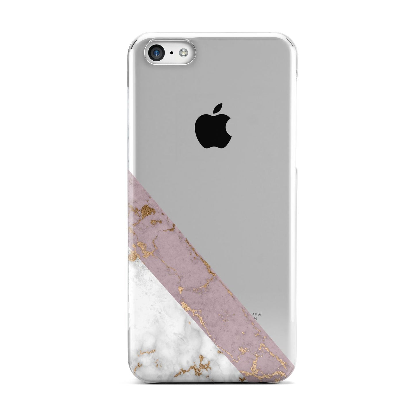 Transparent Pink and White Marble Apple iPhone 5c Case