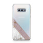 Transparent Pink and White Marble Samsung Galaxy S10E Case