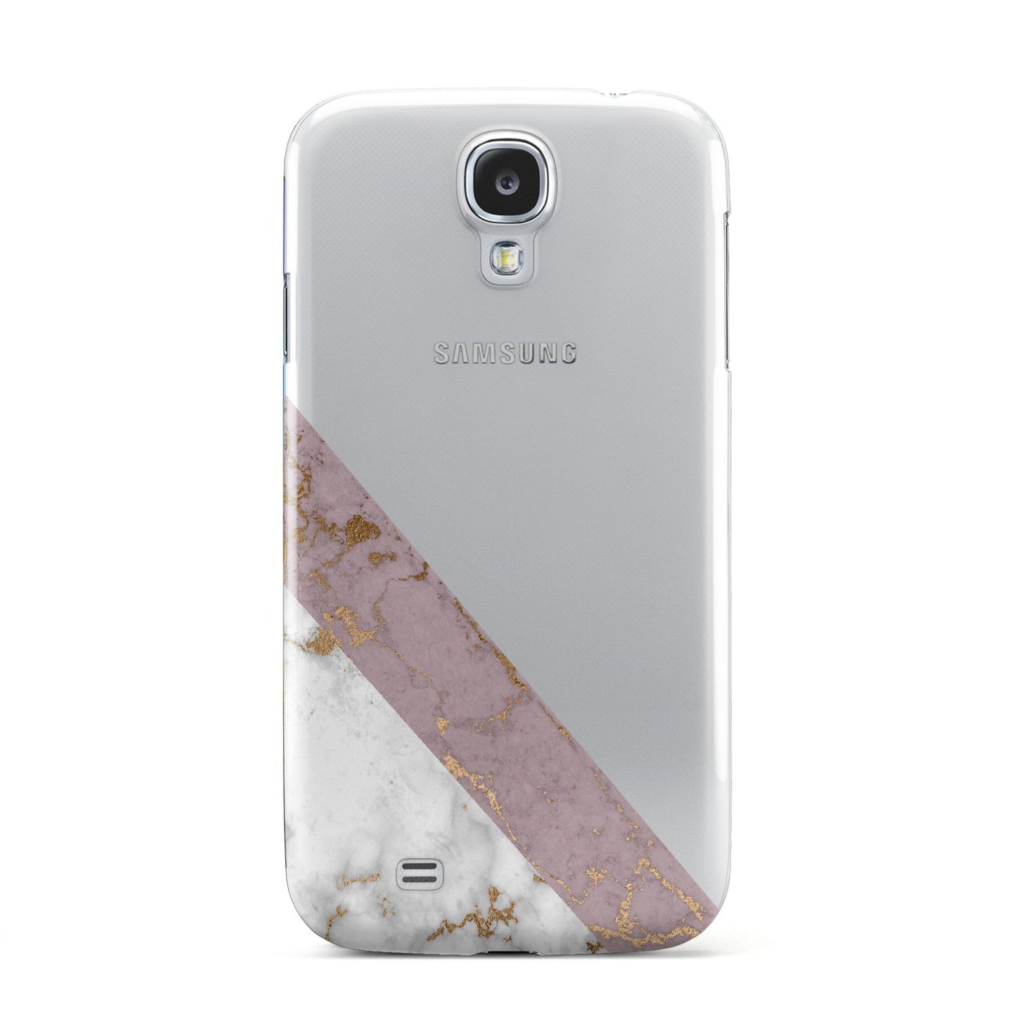 Transparent Pink and White Marble Samsung Galaxy S4 Case