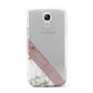 Transparent Pink and White Marble Samsung Galaxy S4 Mini Case