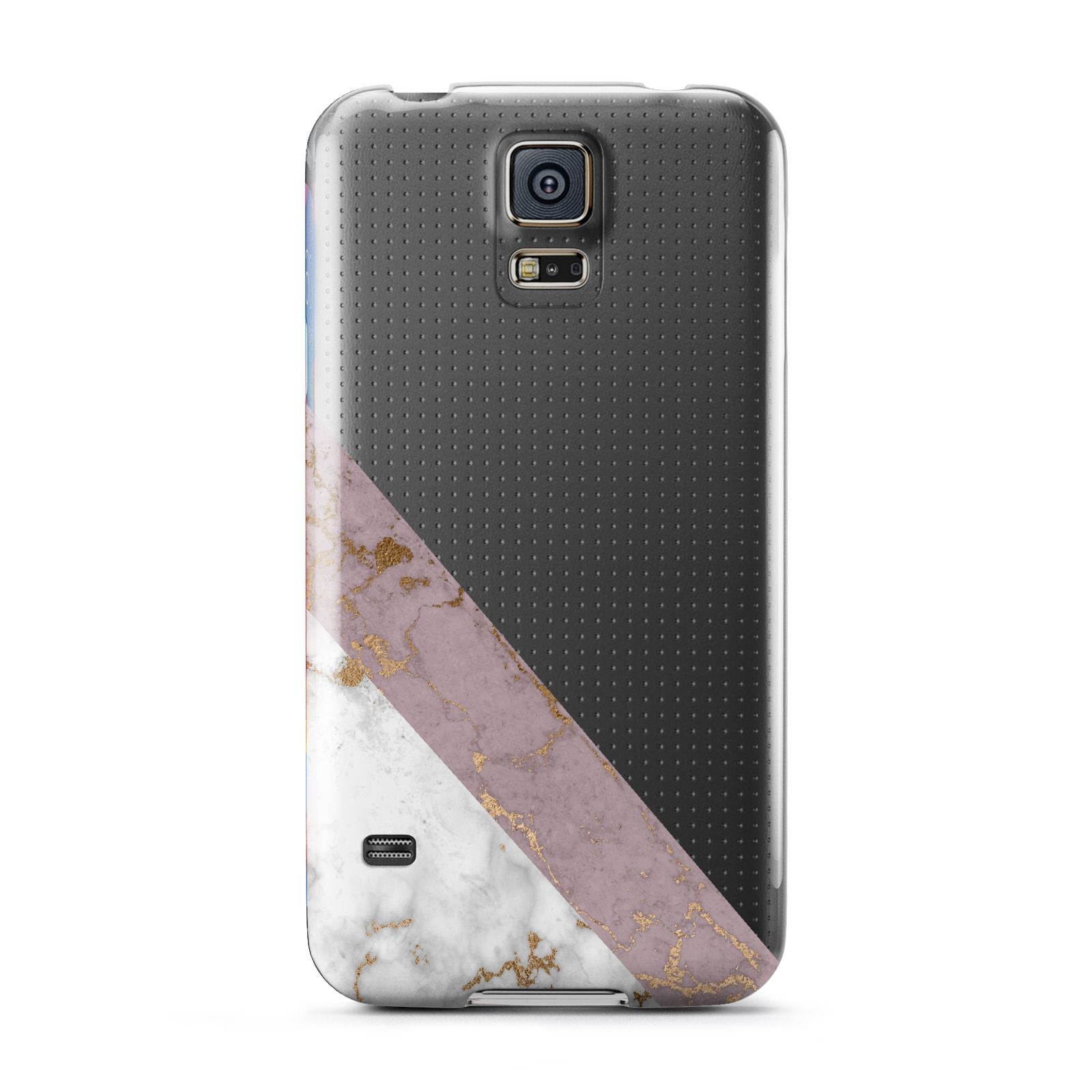 Transparent Pink and White Marble Samsung Galaxy S5 Case