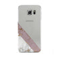 Transparent Pink and White Marble Samsung Galaxy S6 Case