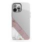 Transparent Pink and White Marble iPhone 13 Pro Max Full Wrap 3D Tough Case