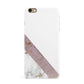 Transparent Pink and White Marble iPhone 6 Plus 3D Snap Case on Gold Phone