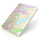 Transparent Swirl Apple iPad Case on Gold iPad Side View