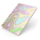 Transparent Swirl Apple iPad Case on Rose Gold iPad Side View