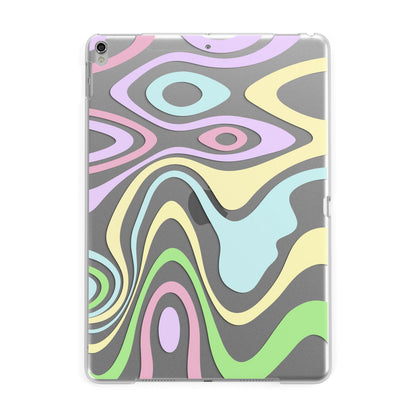 Transparent Swirl Apple iPad Silver Case