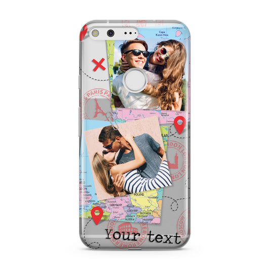 Travel Photo Montage Upload with Text Google Pixel Case