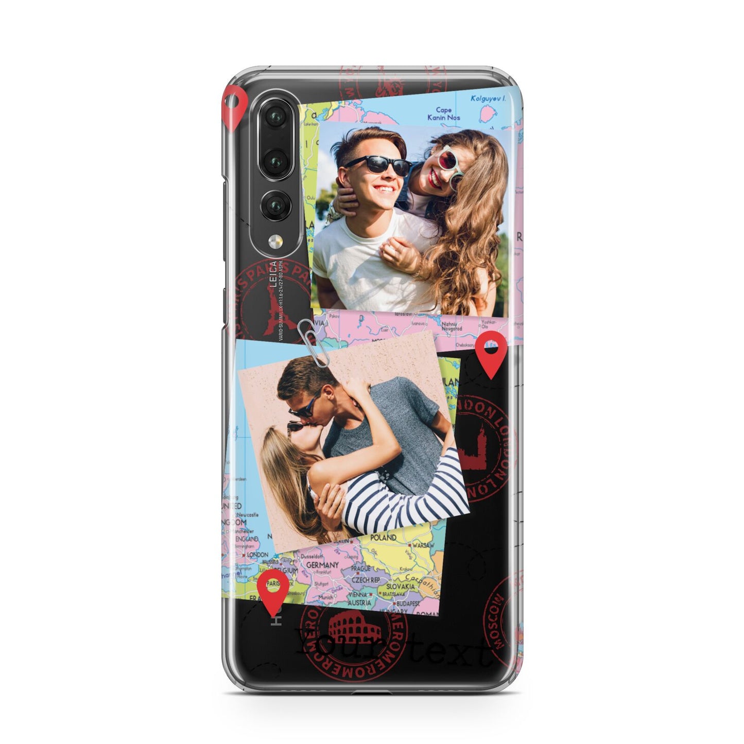 Travel Photo Montage Upload with Text Huawei P20 Pro Phone Case