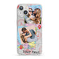Travel Photo Montage Upload with Text iPhone 13 Clear Bumper Case