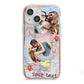 Travel Photo Montage Upload with Text iPhone 13 Mini TPU Impact Case with Pink Edges