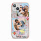 Travel Photo Montage Upload with Text iPhone 13 TPU Impact Case with Pink Edges