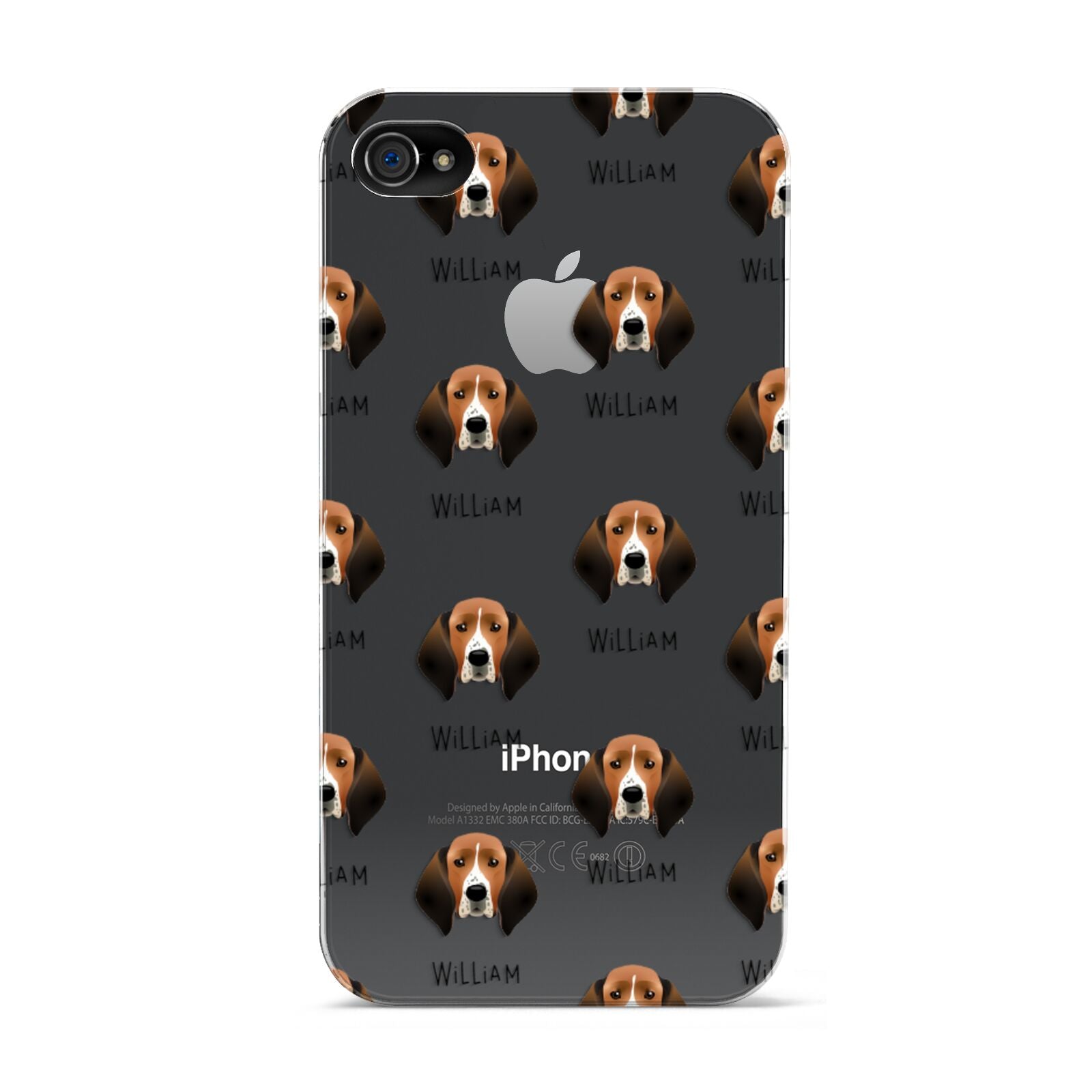 Treeing Walker Coonhound Icon with Name Apple iPhone 4s Case