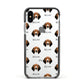 Treeing Walker Coonhound Icon with Name Apple iPhone Xs Impact Case Black Edge on Silver Phone