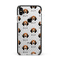 Treeing Walker Coonhound Icon with Name Apple iPhone Xs Max Impact Case Black Edge on Silver Phone