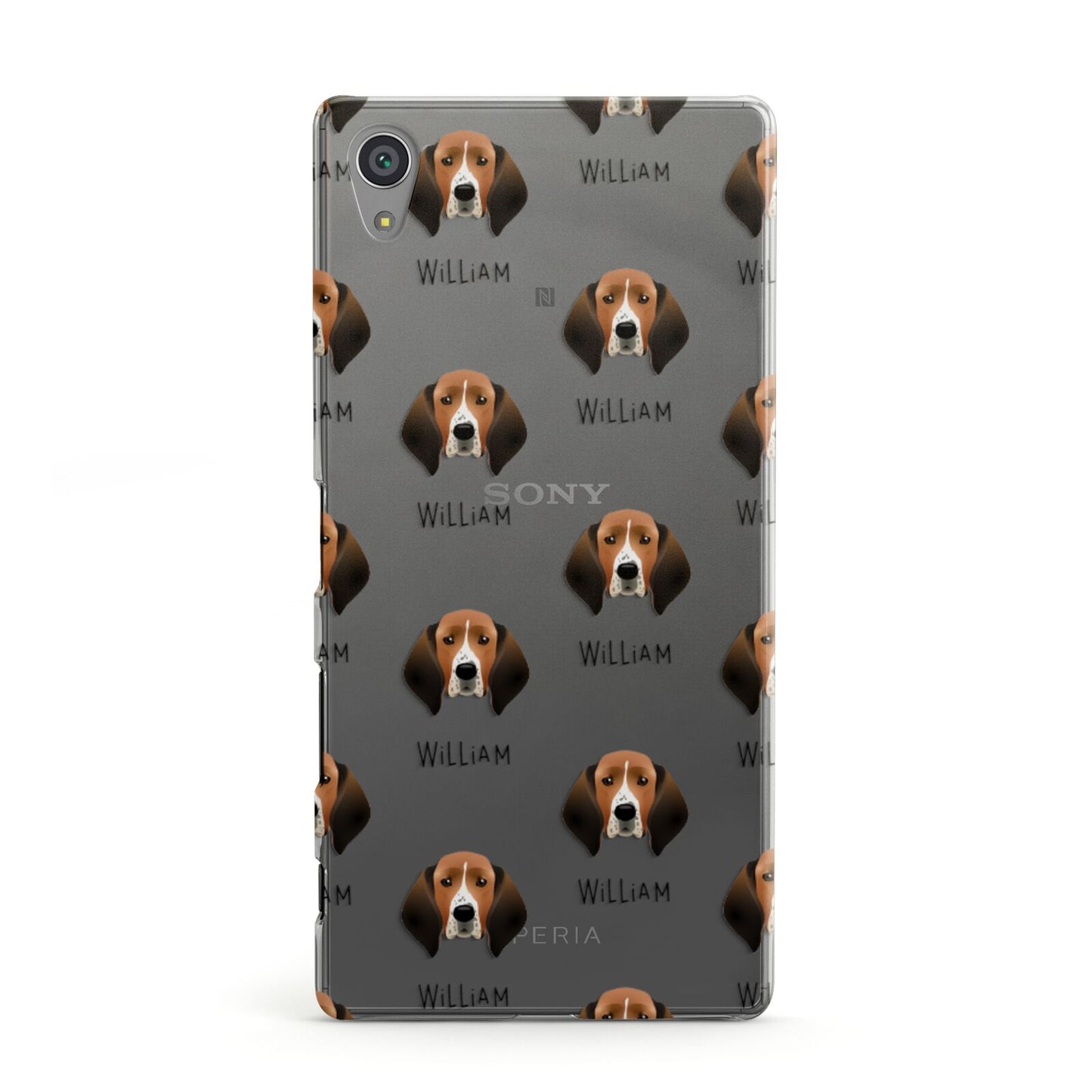 Treeing Walker Coonhound Icon with Name Sony Xperia Case