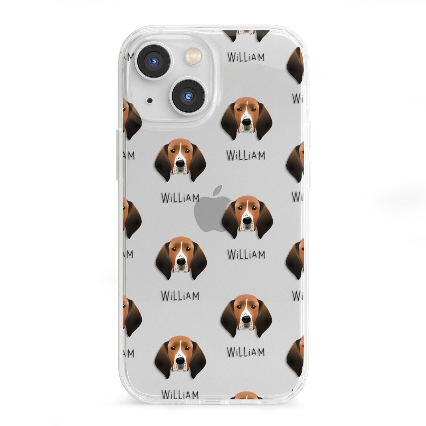 Treeing Walker Coonhound Icon with Name iPhone 13 Mini Clear Bumper Case
