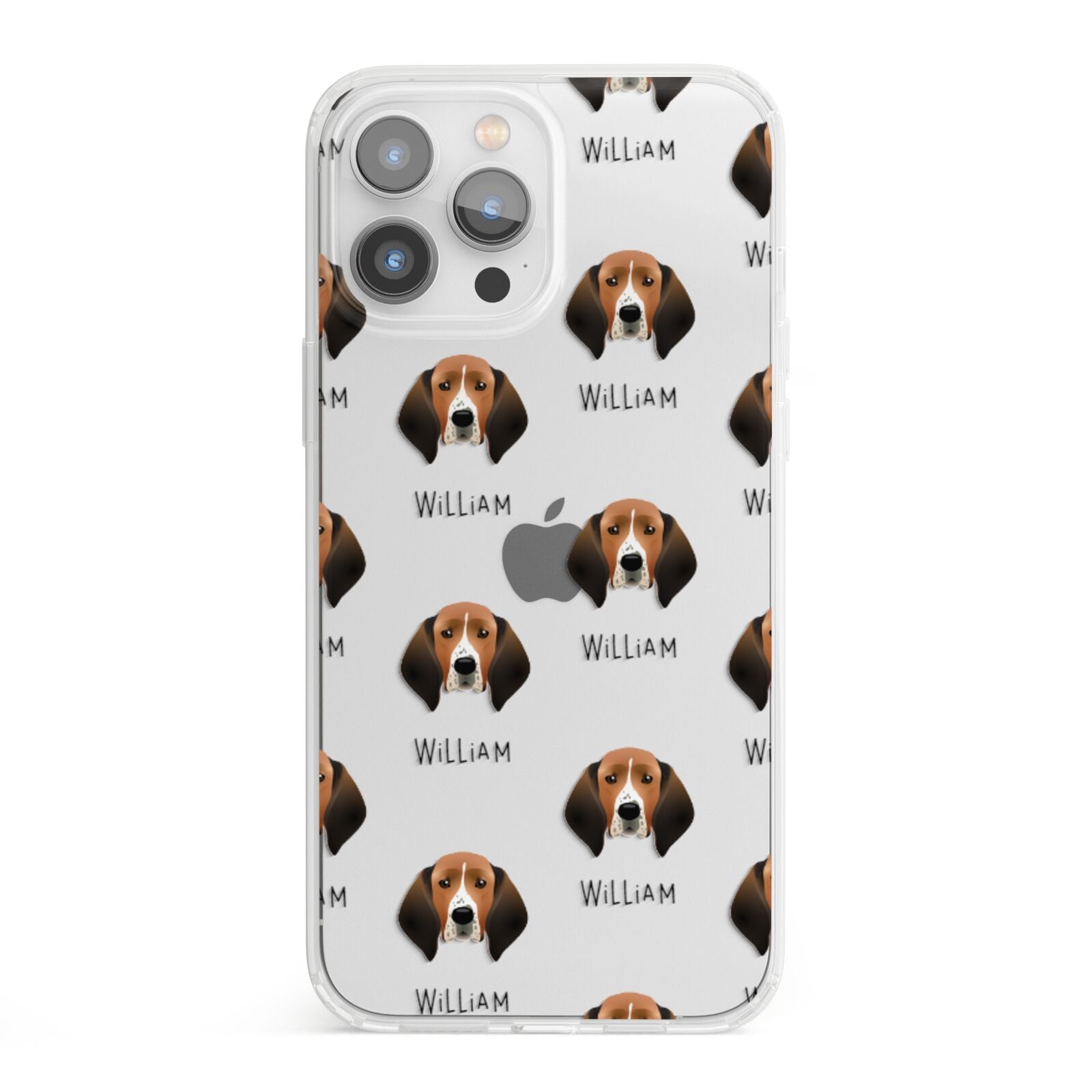 Treeing Walker Coonhound Icon with Name iPhone 13 Pro Max Clear Bumper Case