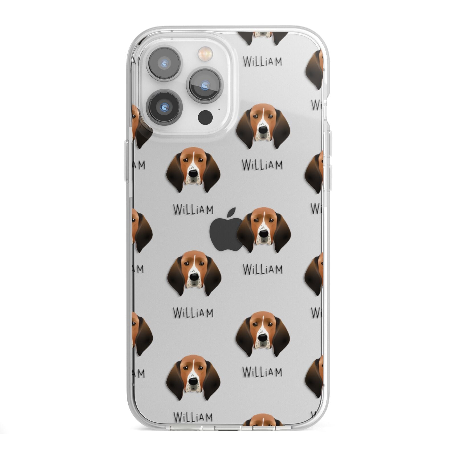 Treeing Walker Coonhound Icon with Name iPhone 13 Pro Max TPU Impact Case with White Edges