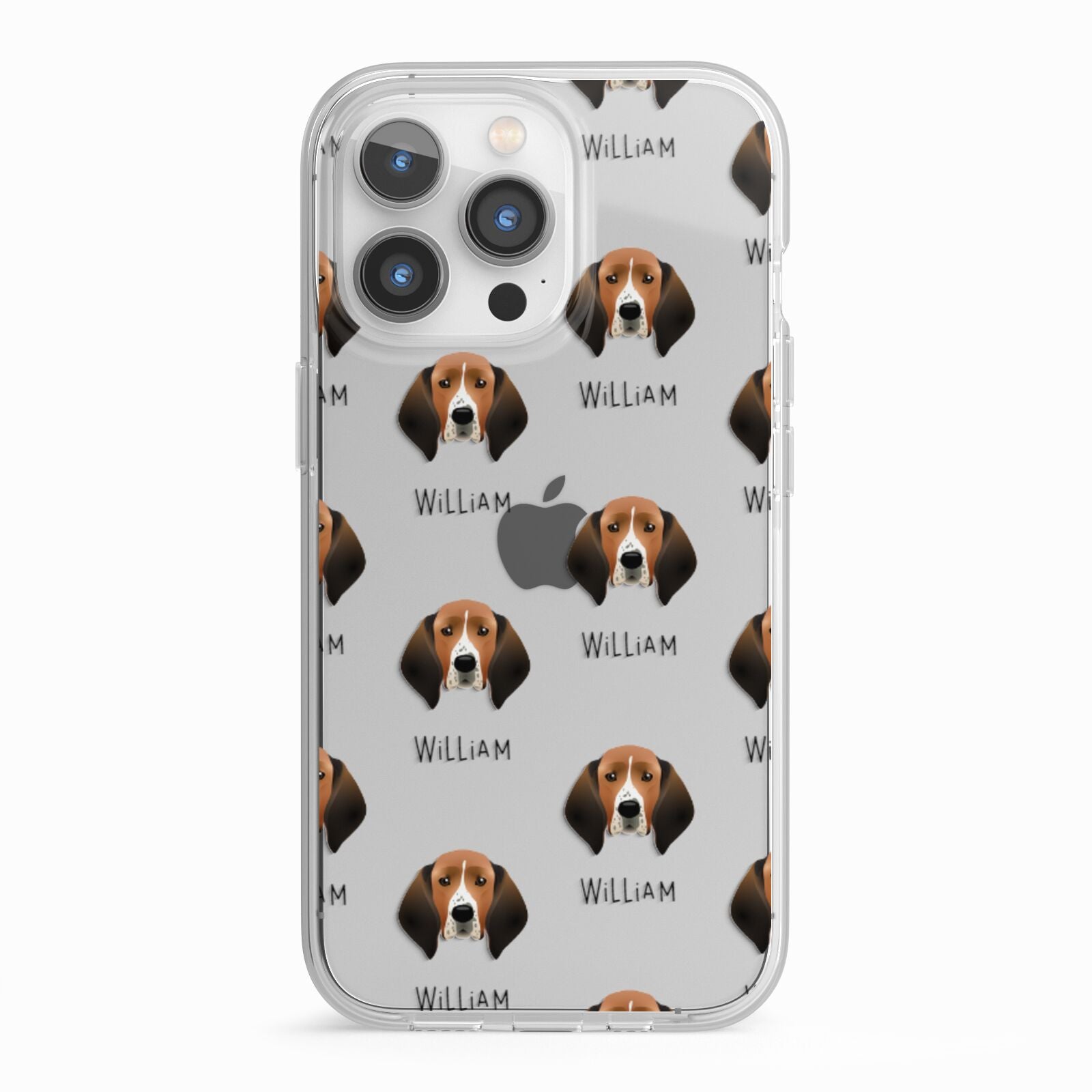 Treeing Walker Coonhound Icon with Name iPhone 13 Pro TPU Impact Case with White Edges