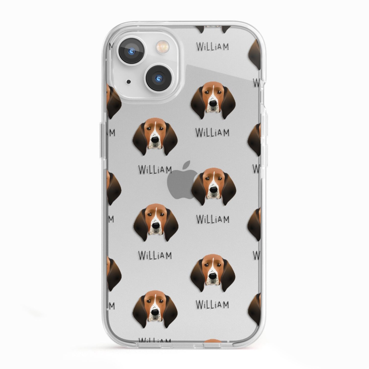 Treeing Walker Coonhound Icon with Name iPhone 13 TPU Impact Case with White Edges