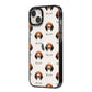 Treeing Walker Coonhound Icon with Name iPhone 14 Plus Black Impact Case Side Angle on Silver phone
