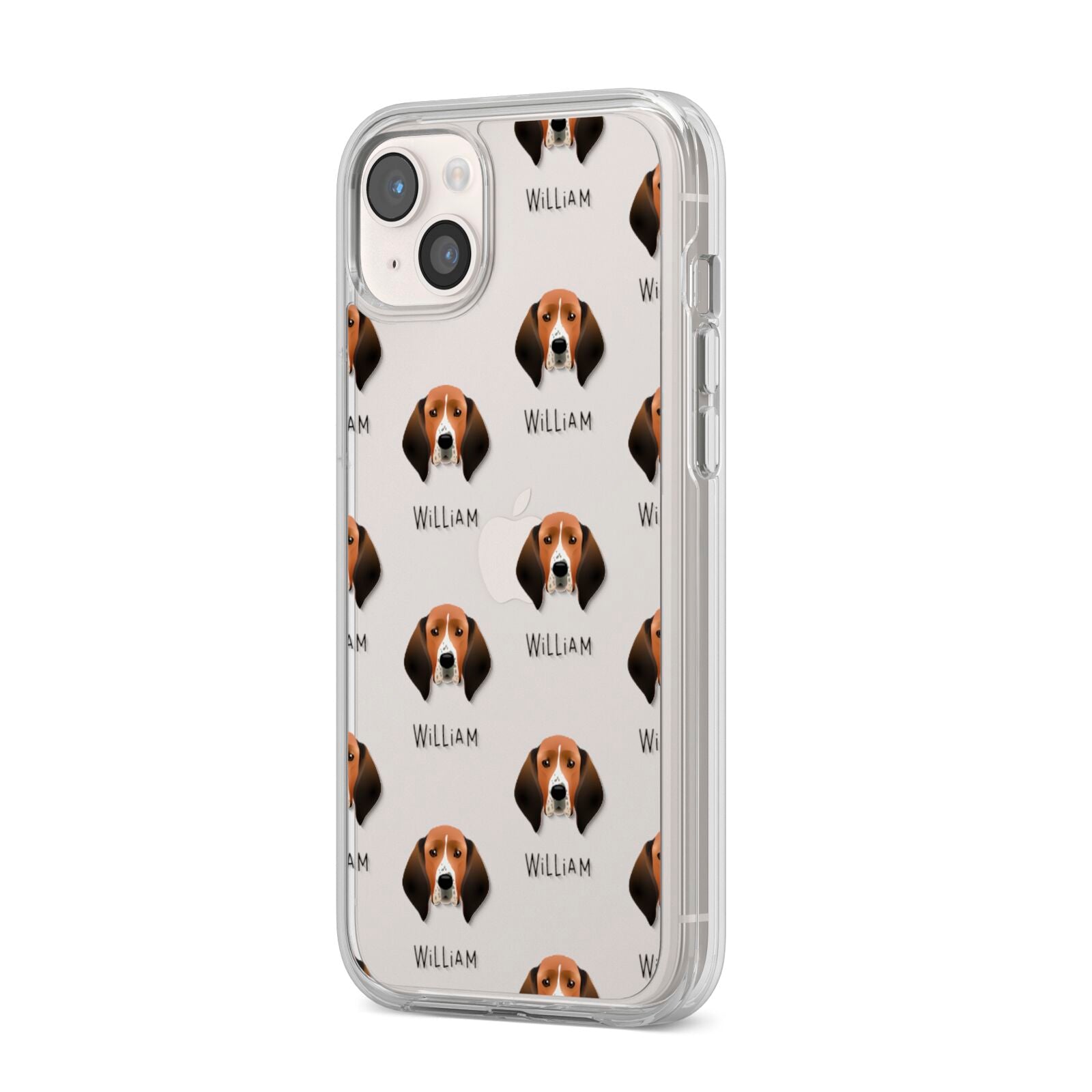 Treeing Walker Coonhound Icon with Name iPhone 14 Plus Clear Tough Case Starlight Angled Image