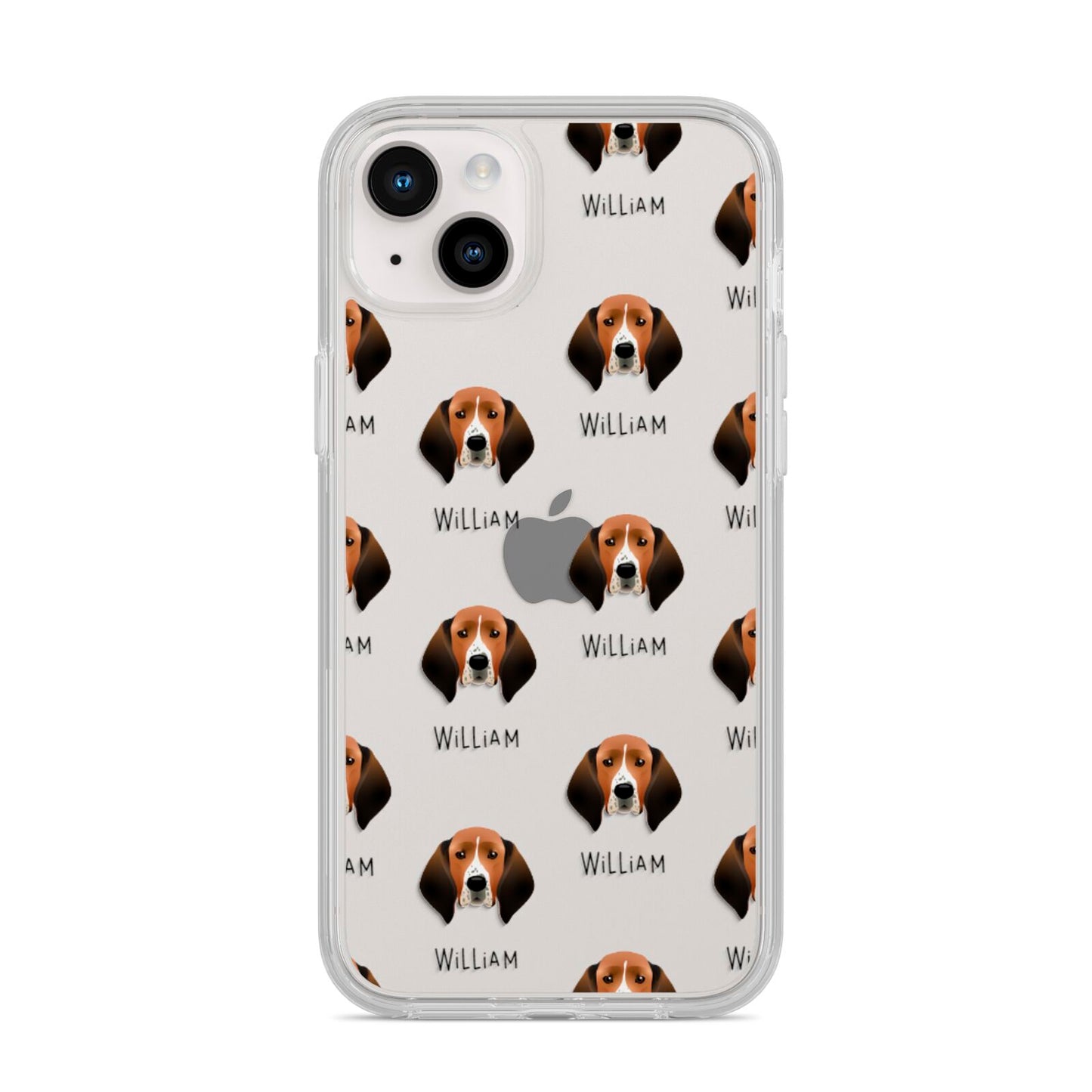 Treeing Walker Coonhound Icon with Name iPhone 14 Plus Clear Tough Case Starlight